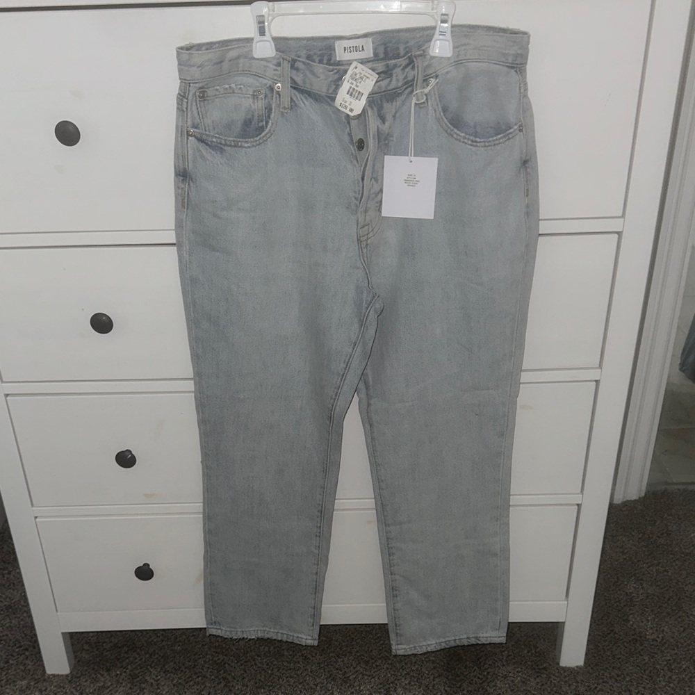 Pistola Light Gray Women's Straight Leg Jeans